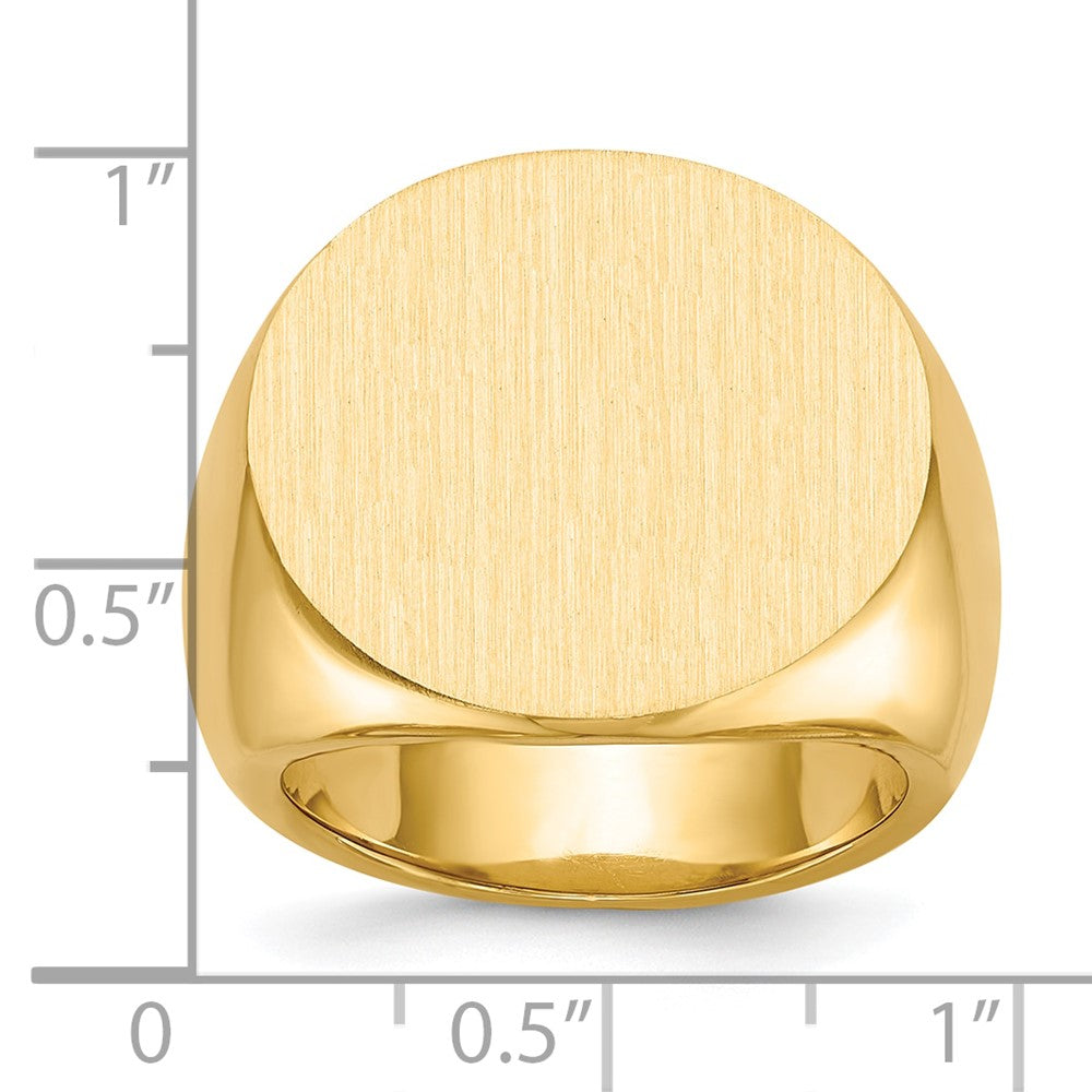 10K Gelbgold 21.0x21.5mm Geschlossen Rückseite Herren Siegel Ring