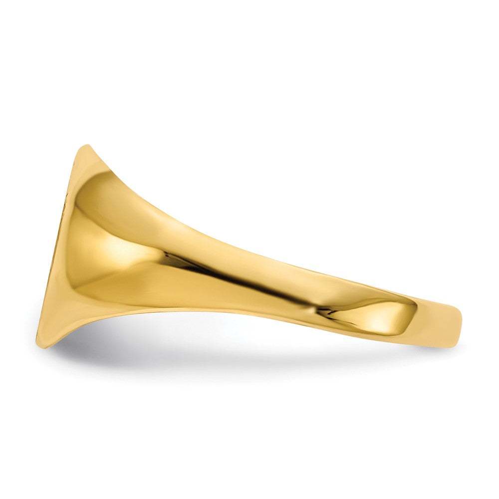 10K Gelbgold 8.5x9.5mm Offen Rückseite Siegel Ring