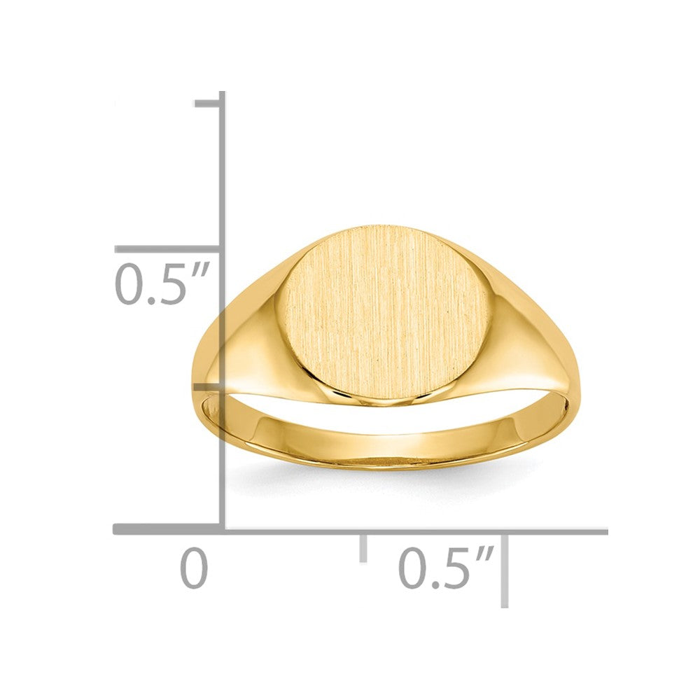 10K Gelbgold 8.5x9.5mm Offen Rückseite Siegel Ring