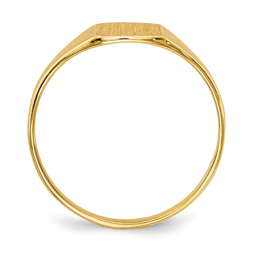 10K Gelbgold 6.5x7.0mm Geschlossen Rückseite Siegel Ring