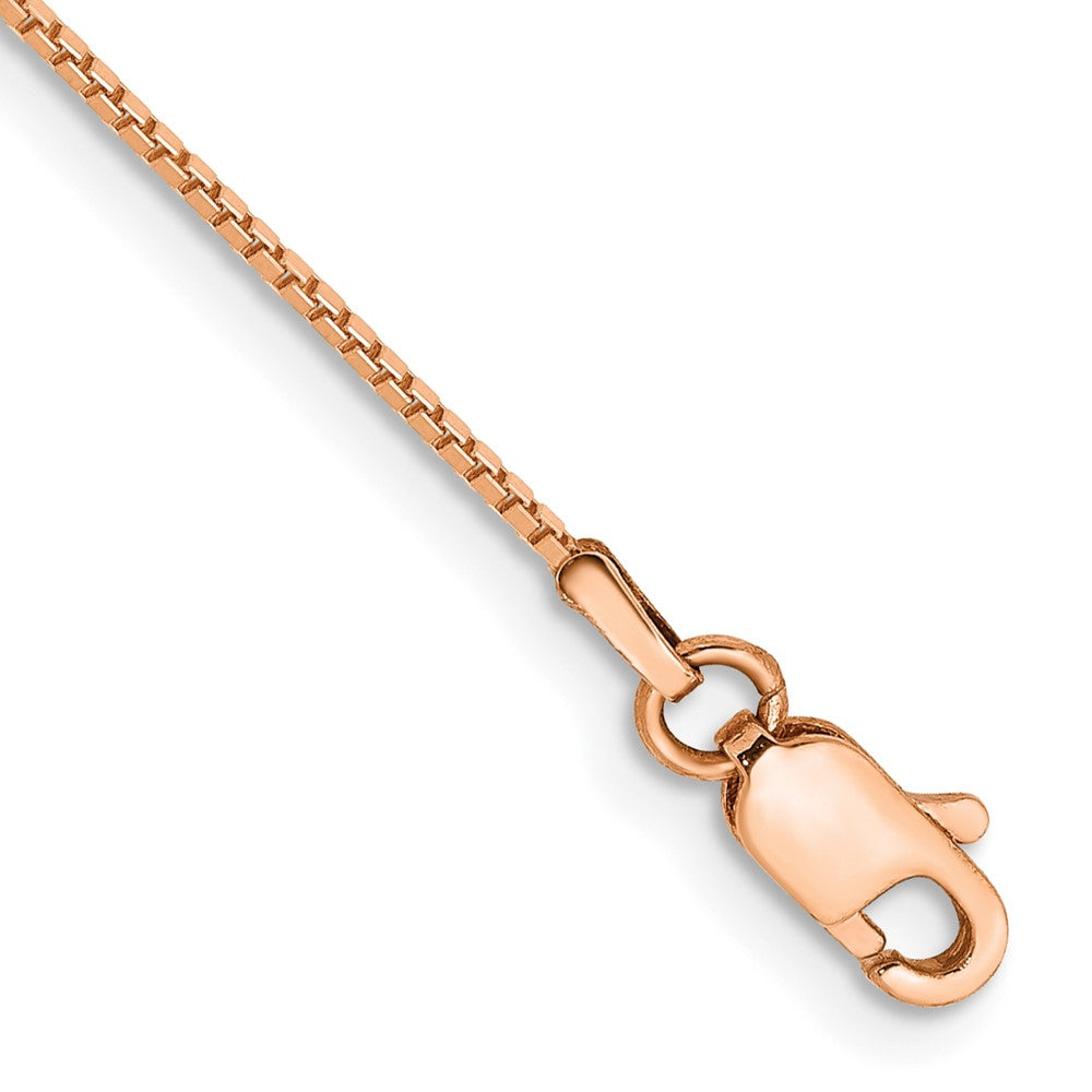 10K Roségold.9mm Venezianer Glieder Kette Fußkettchen