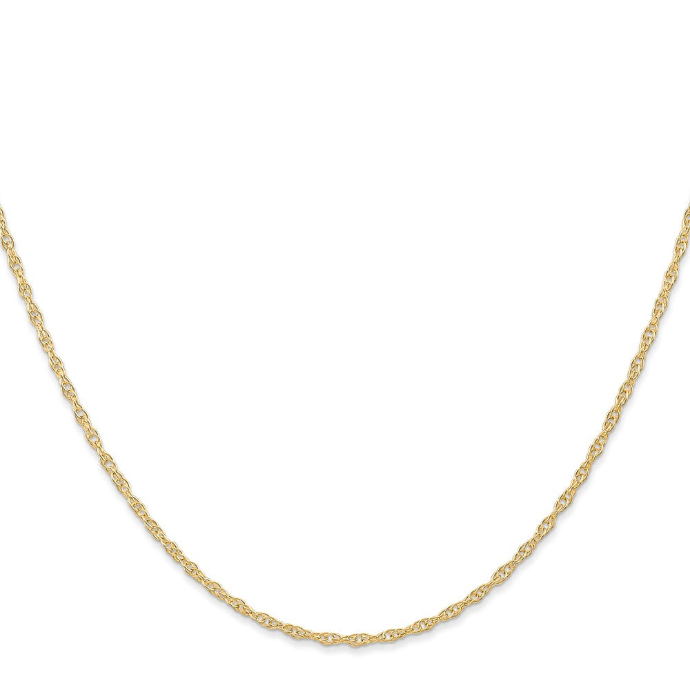 14K Gelbgold Carded 1.35mm Ankerkette Kordel mit Federring Verschluss Halskette