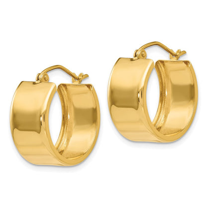 10K Gelbgold 8.25mm Poliert Creolen