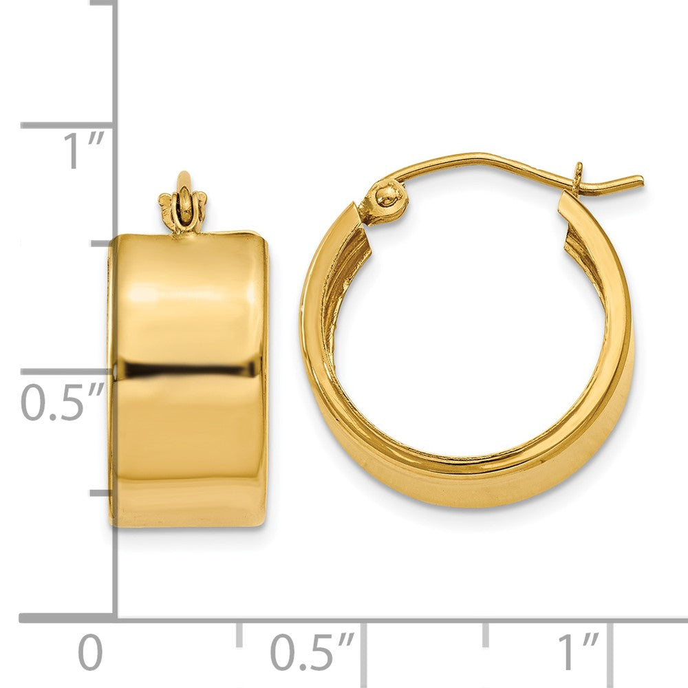 10K Gelbgold 8.25mm Poliert Creolen