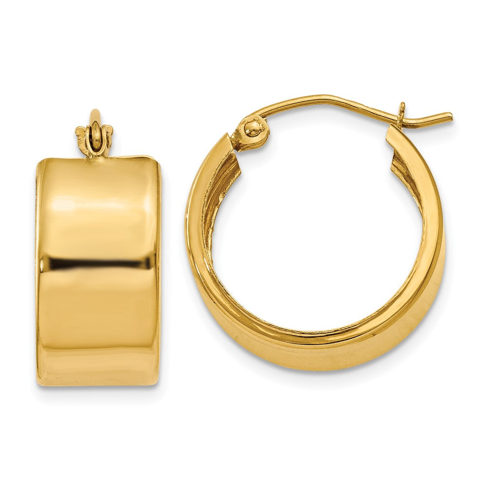 10K Gelbgold 8.25mm Poliert Creolen