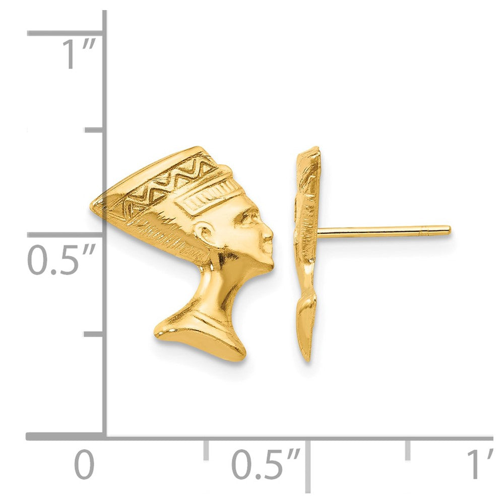 10K Gelbgold 10K Nefertiti Ohrstecker