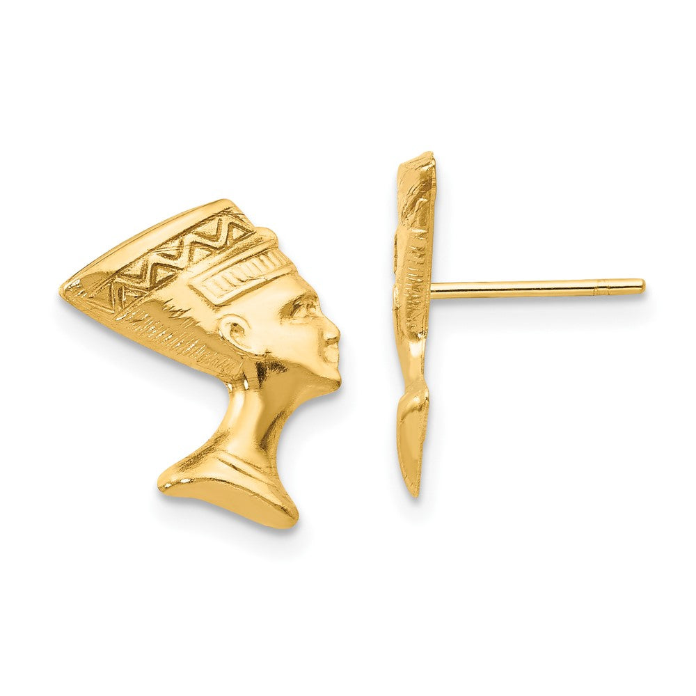 10K Gelbgold 10K Nefertiti Ohrstecker