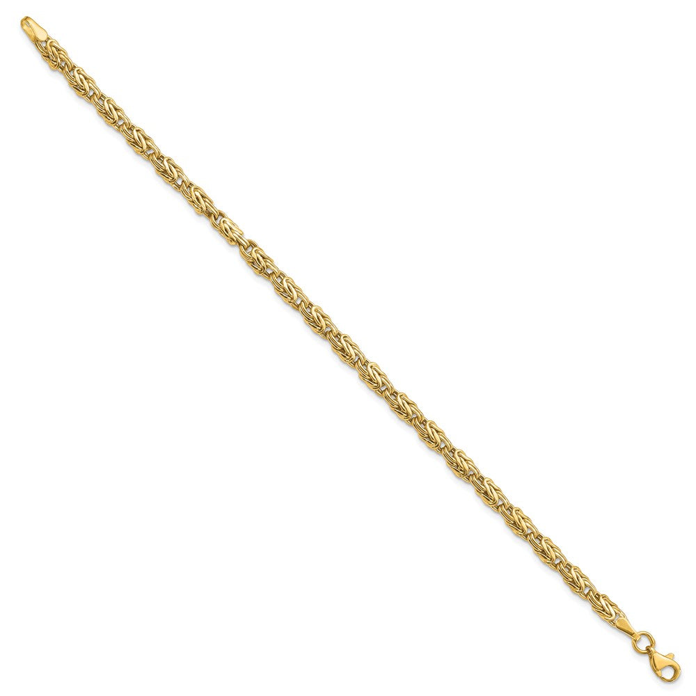10K Gelbgold Poliert Fantasie Byzantiner Gliederarmband