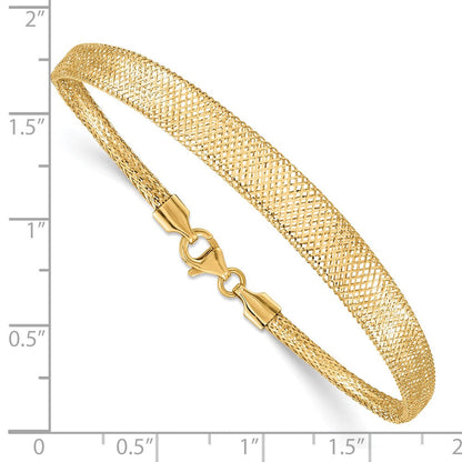 10K Gelbgold Dehnbar Netz Abgestuft Gliederarmband