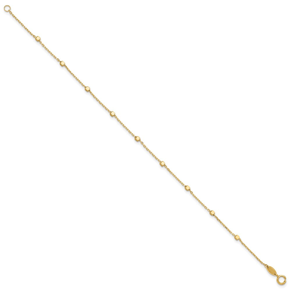10K Gelbgold 10K Poliert Cube Stations Armband