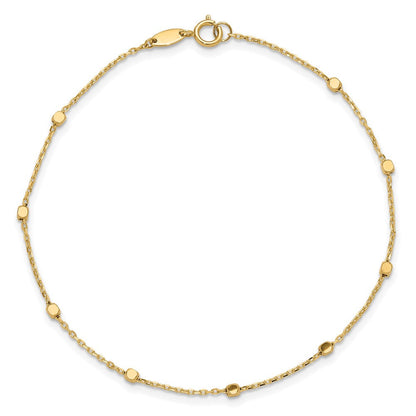 10K Gelbgold 10K Poliert Cube Stations Armband