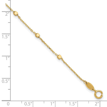 10K Gelbgold 10K Poliert Cube Stations Armband