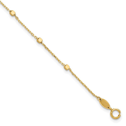 10K Gelbgold 10K Poliert Cube Stations Armband