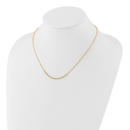 10K Gelbgold Diamantiert Gekugelt Halskette