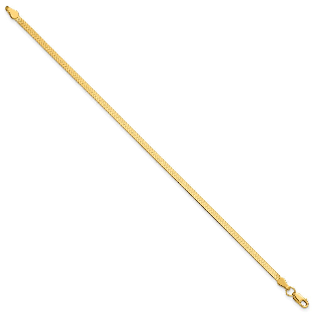 10K Gelbgold 2.5mm Silky Fischgrät Kette Fußkettchen