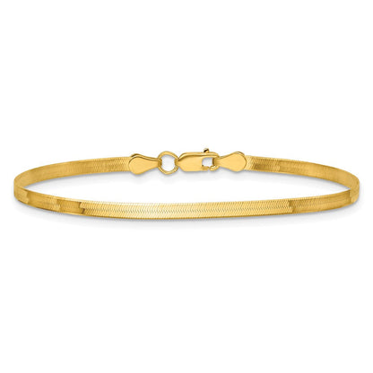 10K Gelbgold 2.5mm Silky Fischgrät Gliederarmband