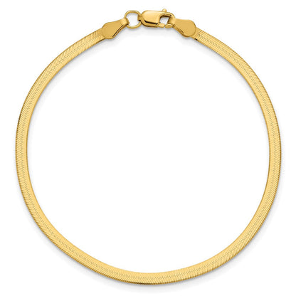 10K Gelbgold 2.5mm Silky Fischgrät Kette Fußkettchen