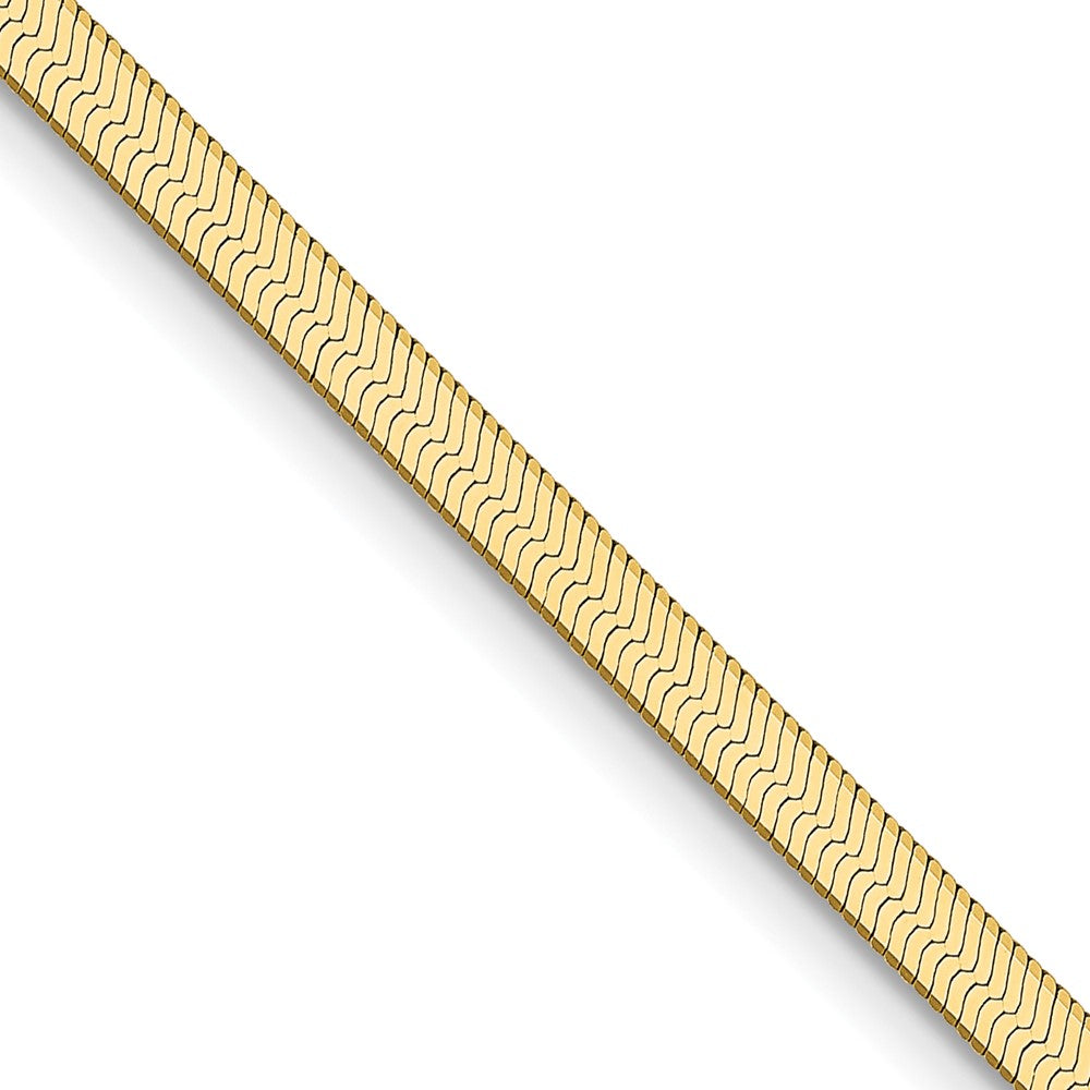 10K Gelbgold 2.5mm Silky Fischgrät Halskette