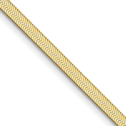 10K Gelbgold 2.5mm Silky Fischgrät Halskette