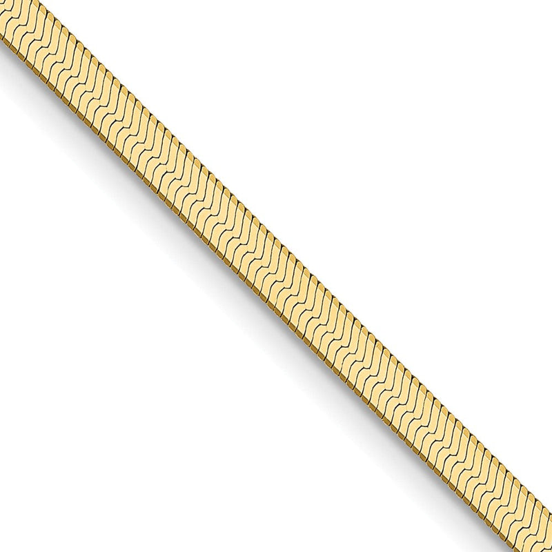 10K Gelbgold 2.5mm Silky Fischgrät Halskette