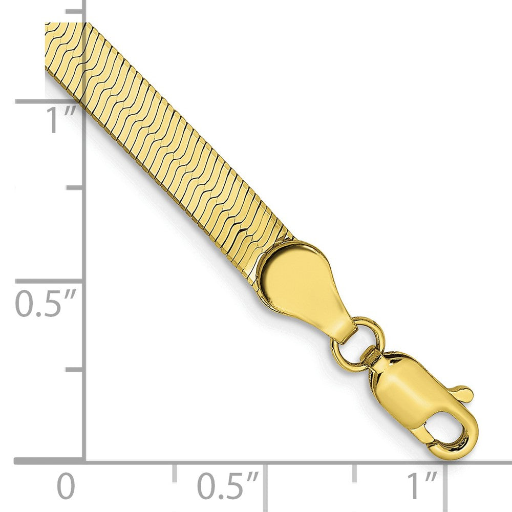 10K Gelbgold 4mm Silky Fischgrät Gliederarmband