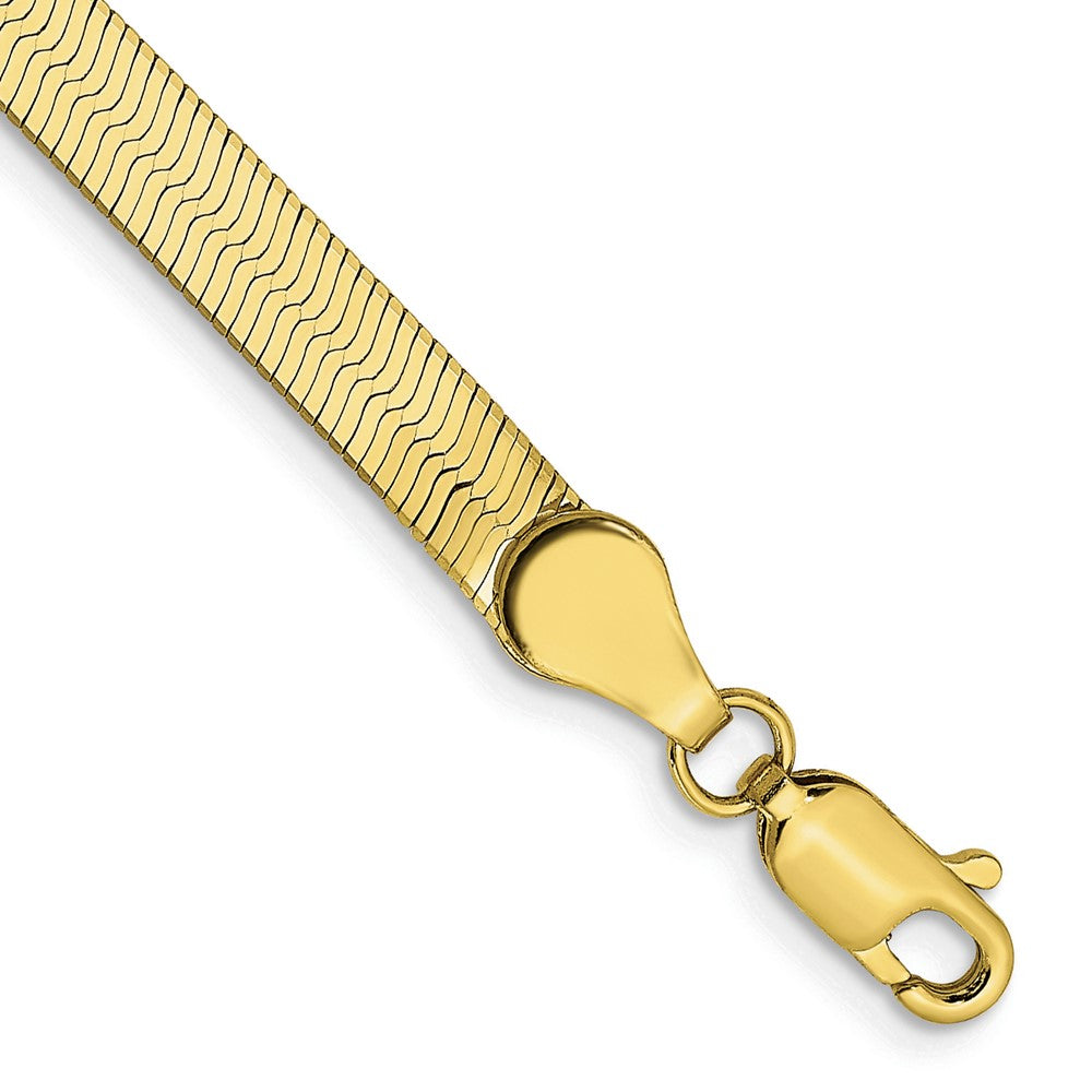 10K Gelbgold 4mm Silky Fischgrät Gliederarmband