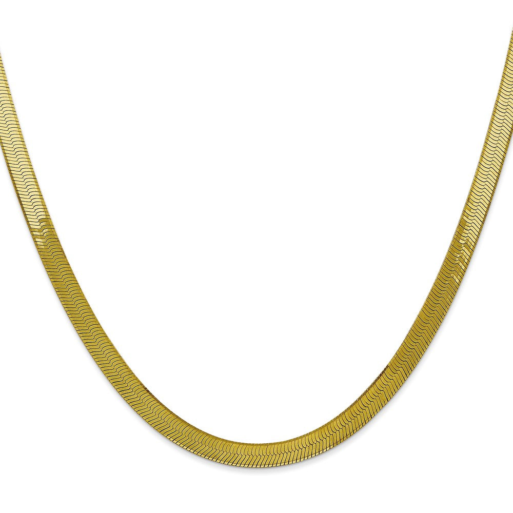 10K Gelbgold 5mm Silky Fischgrät Halskette