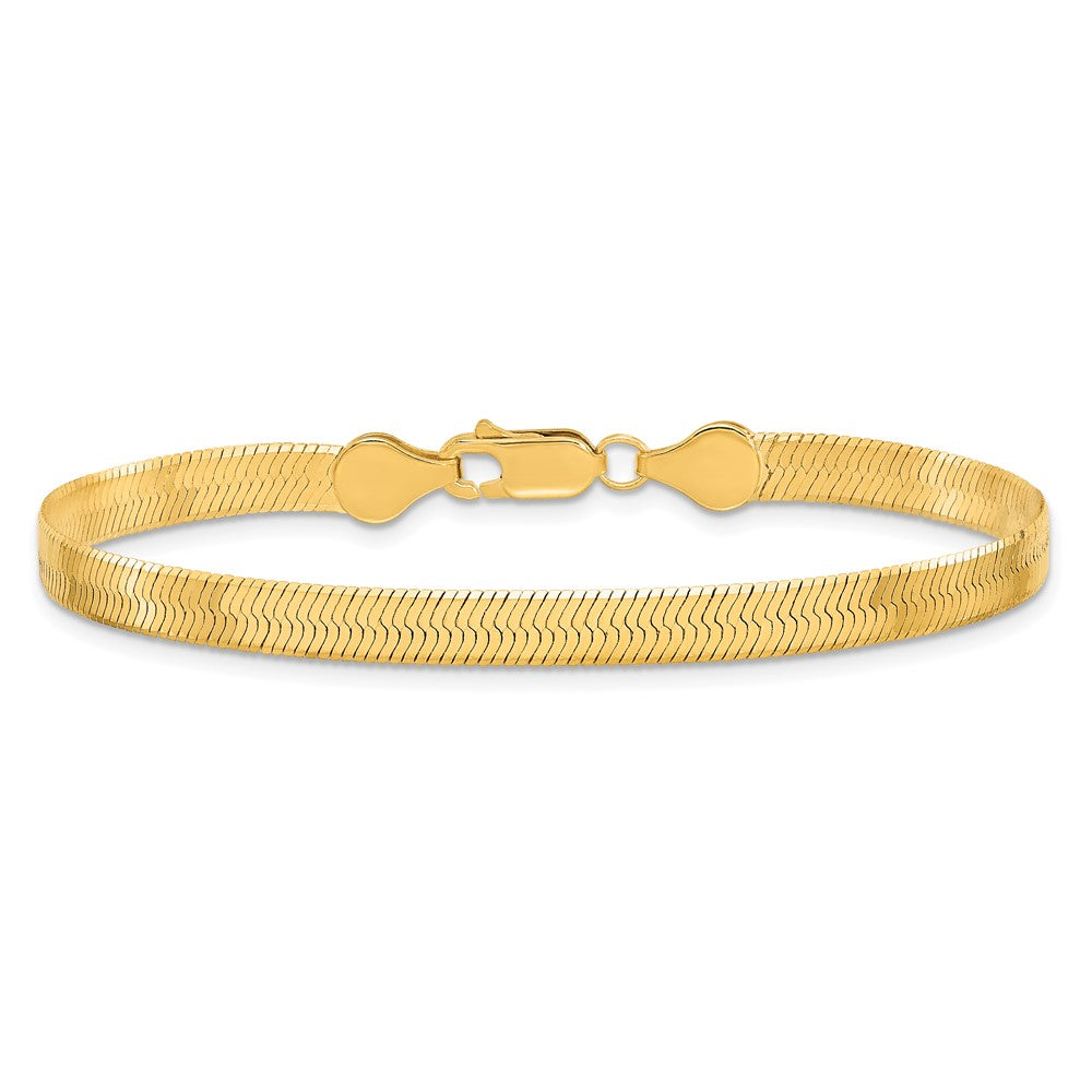 10K Gelbgold 5mm Silky Fischgrät Gliederarmband