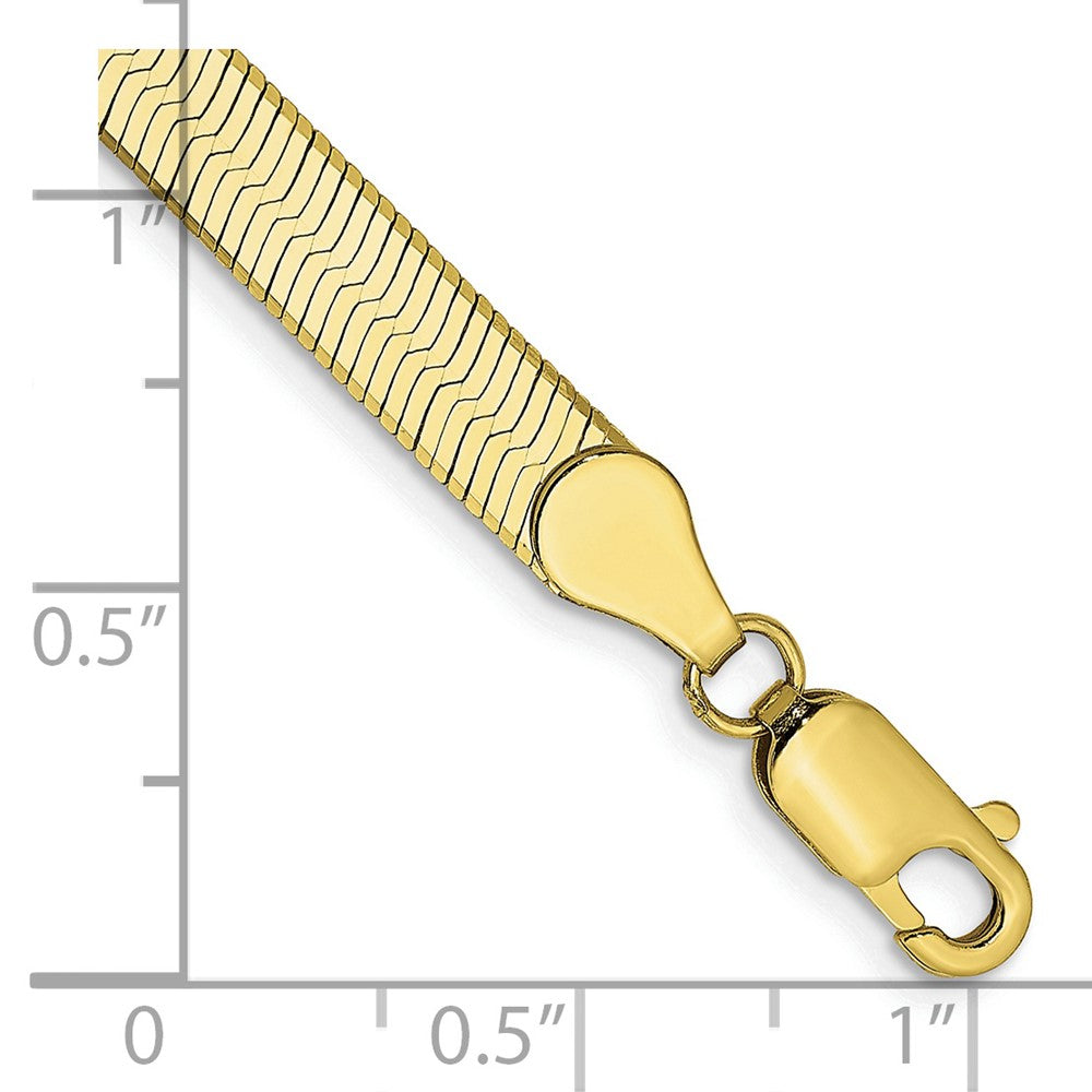 10K Gelbgold 5mm Silky Fischgrät Gliederarmband
