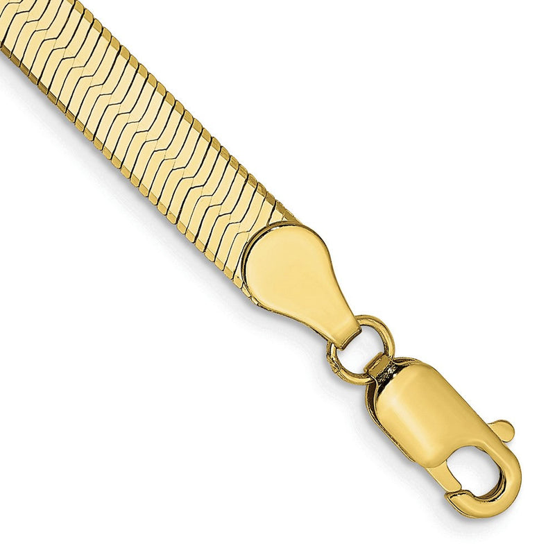 10K Gelbgold 5mm Silky Fischgrät Gliederarmband