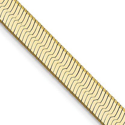 10K Gelbgold 5mm Silky Fischgrät Halskette