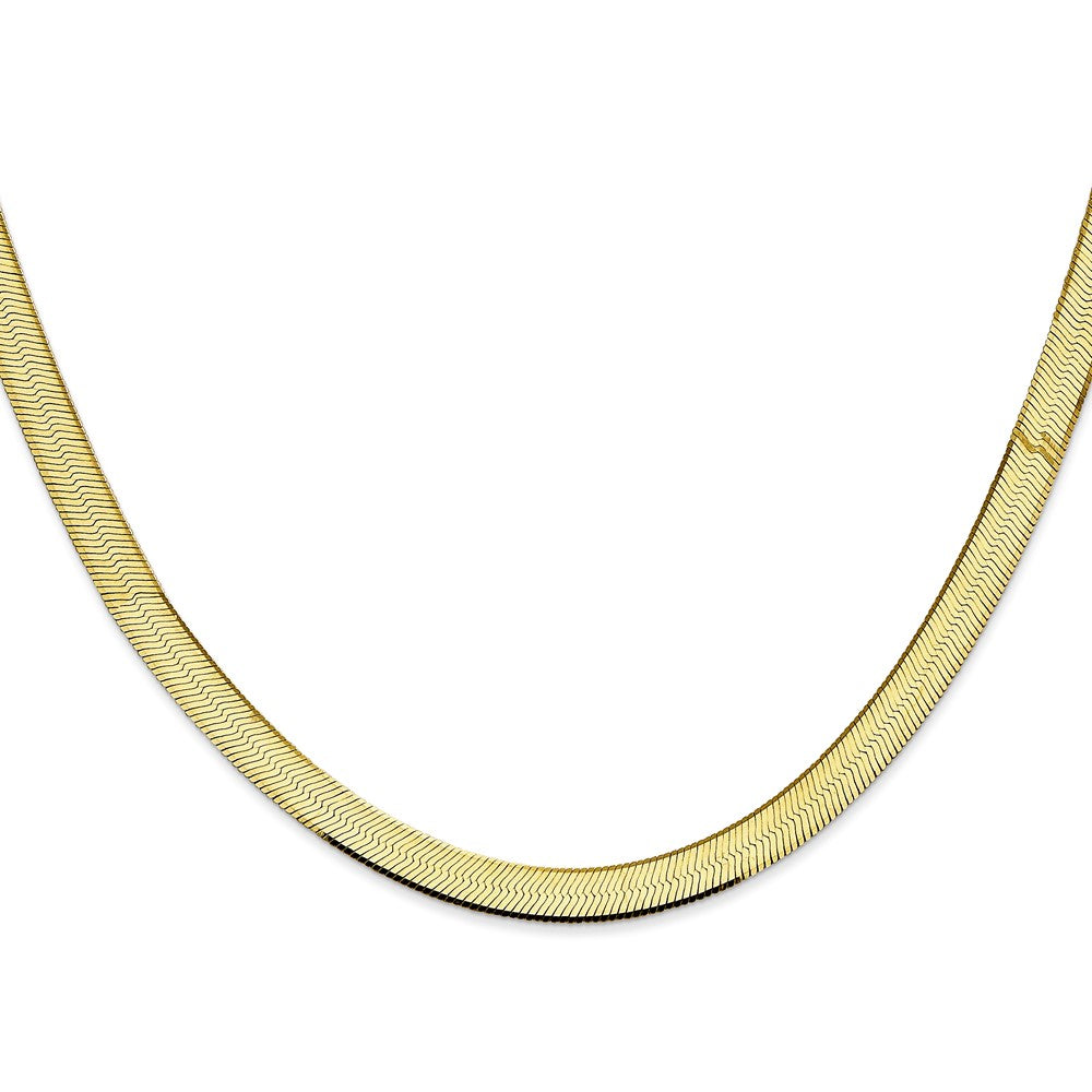 10K Gelbgold 5.5mm Silky Fischgrät Halskette