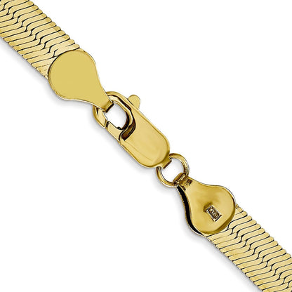 10K Gelbgold 5.5mm Silky Fischgrät Halskette