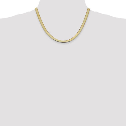 10K Gelbgold 5.5mm Silky Fischgrät Halskette