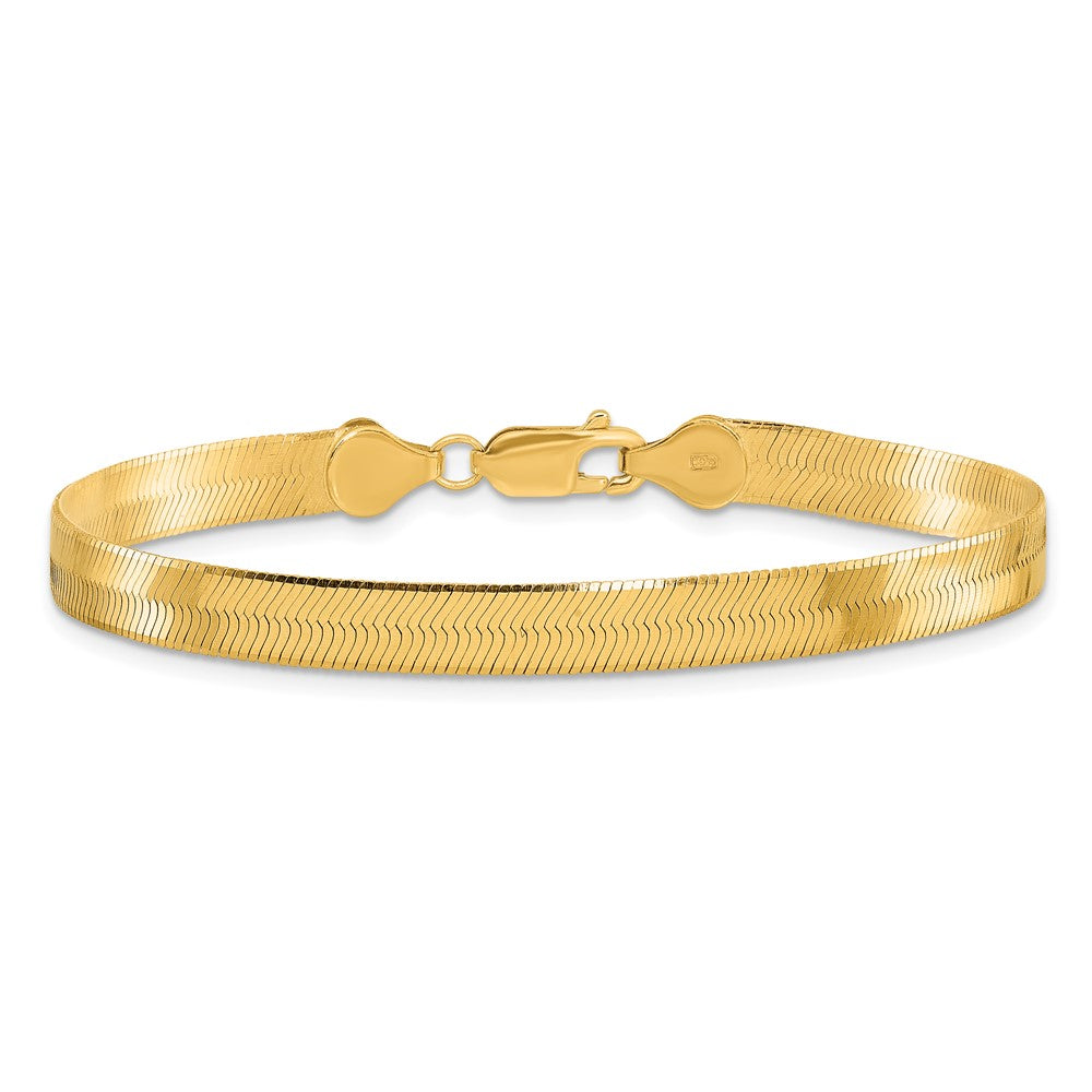 10K Gelbgold 5.5mm Silky Fischgrät Gliederarmband