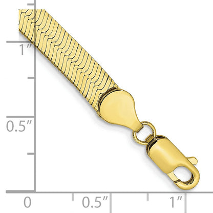 10K Gelbgold 5.5mm Silky Fischgrät Gliederarmband