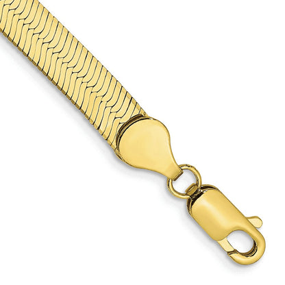 10K Gelbgold 5.5mm Silky Fischgrät Gliederarmband