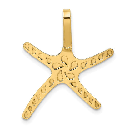 10K Gelbgold Poliert Seestern Charm