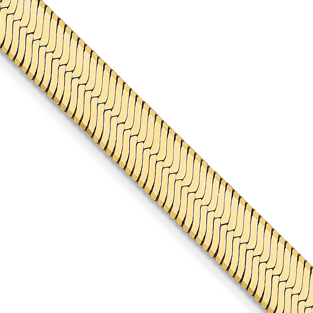 10K Gelbgold 6.5mm Silky Fischgrät Halskette