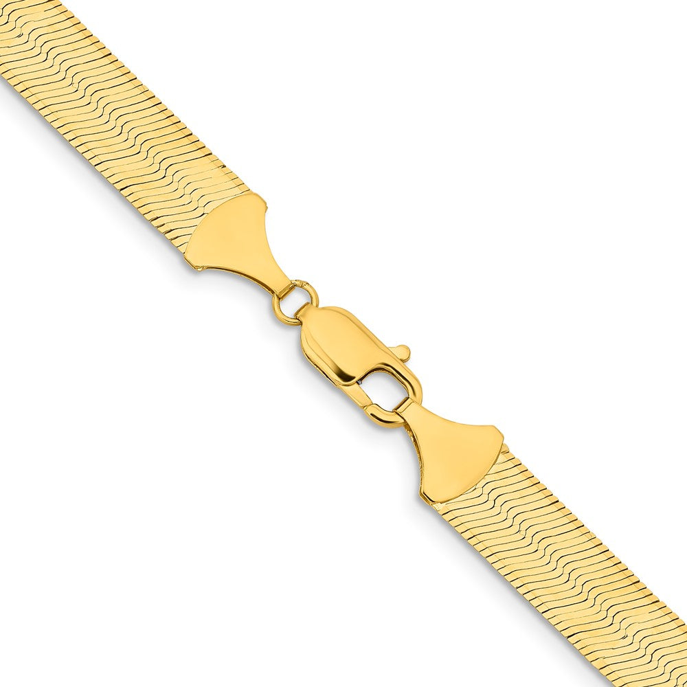 10K Gelbgold 10mm Silky Fischgrät Halskette