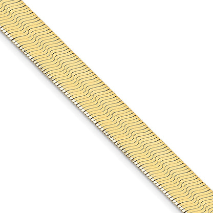 10K Gelbgold 10mm Silky Fischgrät Halskette