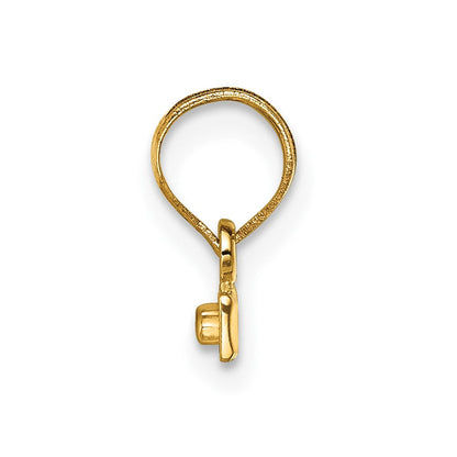10K Gelbgold 10ky Casted Klein Diamantiert Oberteil Charm