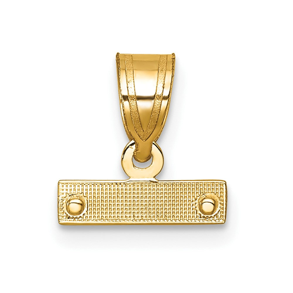 10K Gelbgold 10ky Casted Klein Diamantiert Oberteil Charm