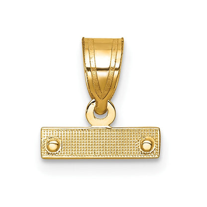 10K Gelbgold 10ky Casted Klein Diamantiert Oberteil Charm