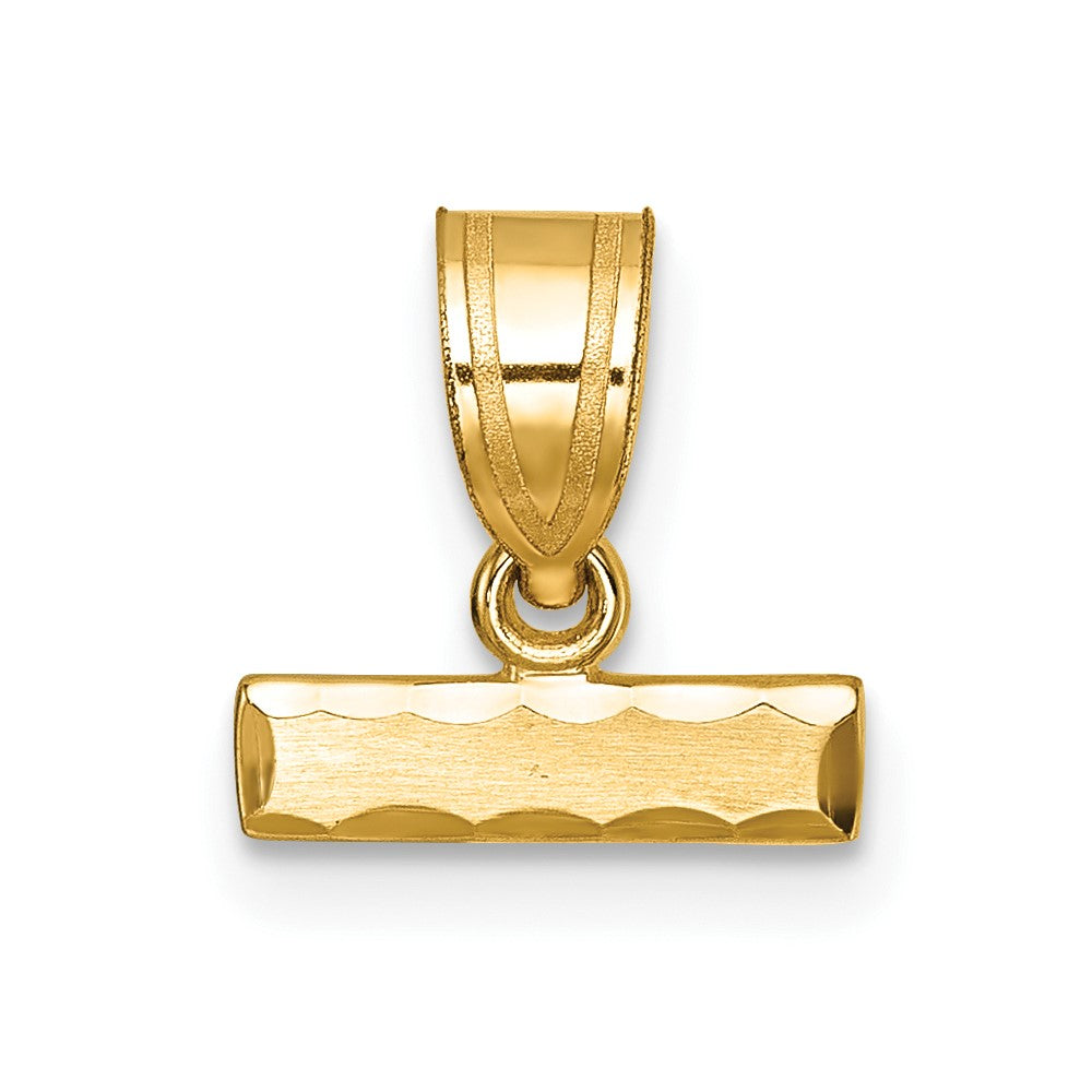 10K Gelbgold 10ky Casted Klein Diamantiert Oberteil Charm