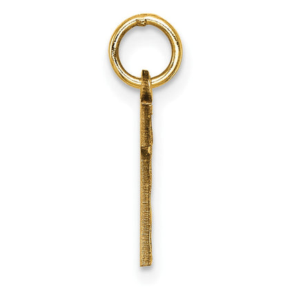 10K Gelbgold 10ky Casted Klein Diamantiert Zahl 1 Charm