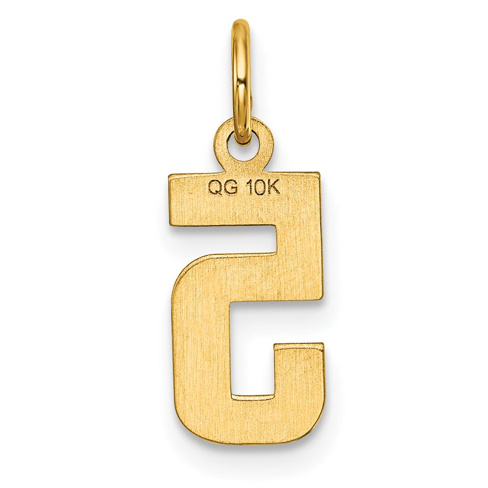 10K Gelbgold 10ky Casted Klein Diamantiert Zahl 5 Charm