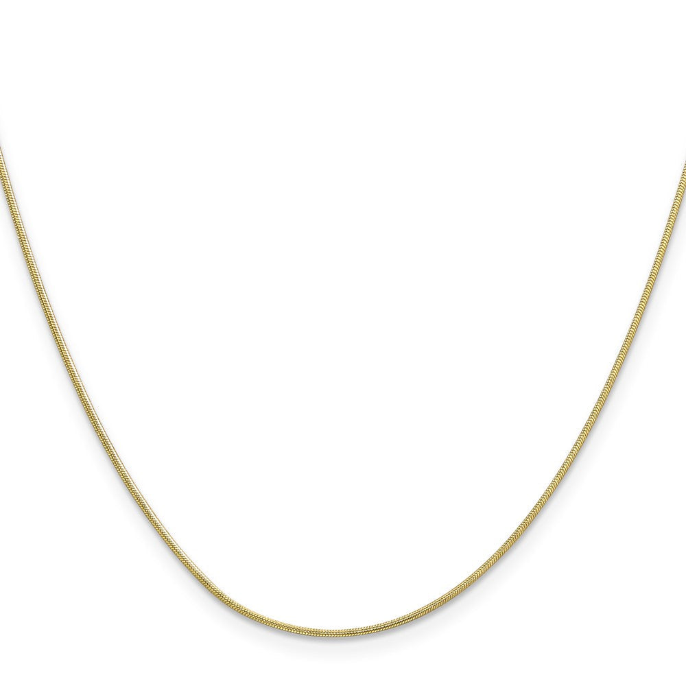10K Gelbgold.9mm Rund Schlange Halskette