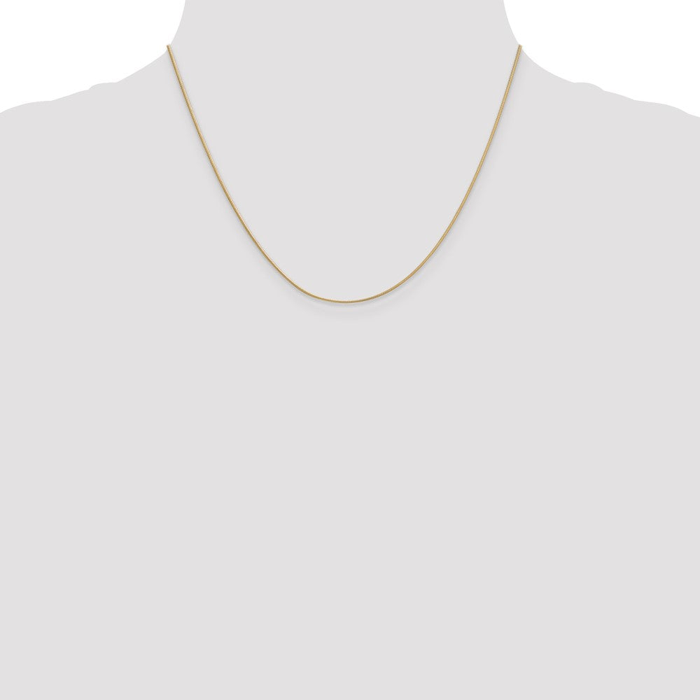 10K Gelbgold.9mm Rund Schlange Halskette