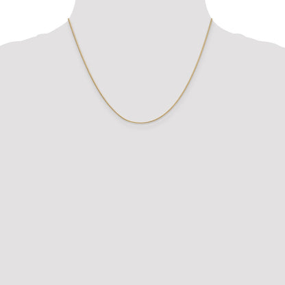 10K Gelbgold.9mm Rund Schlange Halskette